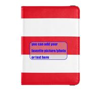 Puerto Rico Flag Puerto Rican National Red customize Leather Passport and Vaccine Card Holder Combo Vaccine Card Holder Cover Combo Badge ID Vaccine Card Holder Wallet Waterproof, Puerto Rico flag