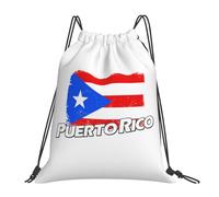Puerto Rico Flag-Qqshheeee0002 Cinch Sack Pack Lightweight String Backpack Durable Swimming Bag For Swim Travel Party 36X42Cm