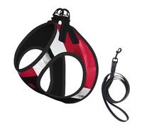 Puerto Rico Flag Rican No Pull Dog Harness and Leash Set, Cute Reflective Adjustable Vest for Small Dogs,Breathable Mesh Puppy Harness for Walking Hiking,Medium