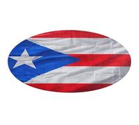 Puerto Rico Flag Round Area Rug Non Slip Backing Doormat Water Absorbent Plush Throw Low-Pile Non-Slip Floor Mat Carpet for Living Room Bedroom Entryway Nursery Room 60 * 60cm