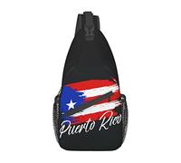Puerto Rico Flag Sling Crossbody Backpack Bag Chest Bag for Men Women Travel Hiking Daypack