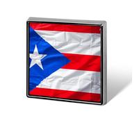 Puerto Rico Flag Square Lapel Pins Backpack Pin Cute Brooch Decoration Brooches for Women Men Fashion Button Badges for Hat Backpacks Purses Jackets Shirt Suit