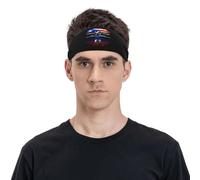 Puerto Rico Grown with Haiti Roots Sports Headbands for Men Women, Moisture Wicking Workout Headband, Sweatband for Running,Cycling,Football,Yoga