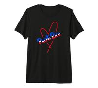 Puerto Rico Heart Boricua Pride Hispanic Heritage Premium T-Shirt
