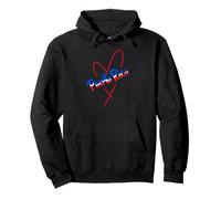 Puerto Rico heart Boricua pride hispanic heritage Pullover Hoodie