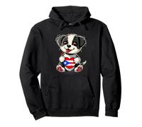 Puerto Rico Heart Cute Dog Puerto Rican Roots Boricua Pullover Hoodie