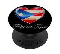 Puerto Rico Heart Flag Design - Boricua Love PopSockets Adhesive PopGrip