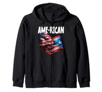 Puerto Rico Hispanic Pride Design Zip Hoodie