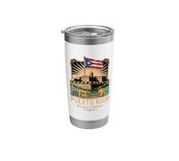 Puerto Rico Historia Y Orgullo Flag Stainless Steel Insulated Tumbler