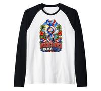Puerto Rico in My DNA Boricua Heritage Flag Raglan Baseball Tee