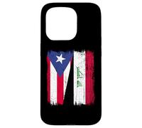 Puerto Rico Iraq Half Flag Puerto Rican Iraqi Jersey Case for iPhone 15 Pro