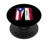 Puerto Rico Iraq Half Flag Puerto Rican Iraqi Jersey PopSockets Adhesive PopGrip