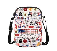 Puerto Rico Is Always A Good Idea Gift Boricua Gift Puerto Rican Gift Puerto Rico Flower Coqui Gift Crossbody Bag (Puerto Rico cb UK)