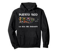 Puerto Rico Island Pride Vintage Design Pullover Hoodie