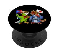 Puerto Rico Japan Heritage Puerto Rican Flag Japanese Roots PopSockets Adhesive PopGrip