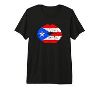 Puerto Rico Lips Puerto Rican Flag Hispanic Heritage Premium T-Shirt