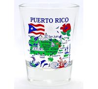 Puerto Rico Map Shot Glass