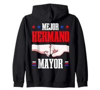 Puerto Rico Mejor Hermano Mayor Older Brother Pride Zip Hoodie