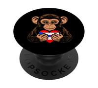 Puerto Rico Monkey Puerto Rican Pride Puerto Rican Flag PopSockets Adhesive PopGrip
