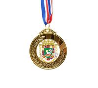Puerto Rico National Emblem Gold Award Winner Medal First Place Ribbon