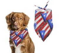 Puerto Rico National Flag Dog Bandanas Puppy Cat Kerchief Scarf Pet Triangle Bandana for Christmas