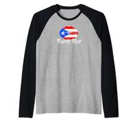 Puerto Rico National Flag Island San Juan Boricua Raglan Baseball Tee