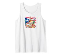 Puerto Rico National Flag Island San Juan Boricua Tank Top