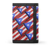 Puerto Rico National Flag Wallet for Men Trifold Wallets Credit Card Holder Minimalist Front Pocket for Women