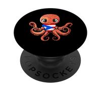 Puerto Rico Octopus Puerto Rican Pride Puerto Rican Flag PopSockets Adhesive PopGrip