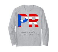 Puerto Rico PR Flag Isla del Encanto Heritage Month Long Sleeve T-Shirt