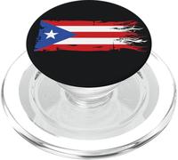 Puerto Rico PR Flag Tattered Frayed Boricua Roots PopSockets PopGrip for MagSafe