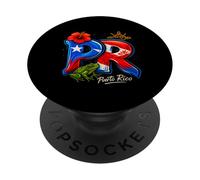 Puerto Rico PR Hibiscus Coqui Frog Rican Heritage Culture PopSockets Adhesive PopGrip