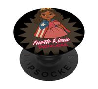 Puerto Rico Princess Hispanic Heritage Month Boricua Rican PopSockets Adhesive PopGrip