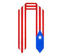 Puerto Rico Puerto Ricans Flag Graduation Shawl Sash Stole Wraps Scraf For International Study Pride Women Men