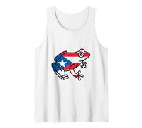 Puerto Rico Rican Frog Rana Flag San Juan Island Country Tank Top