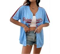 Puerto Rico Shirt Women Puerto Rico 21 T-Shirt Boricua PR Flag Shirts | PR Flag Tee Vintage Button Down Tshirt World Baseball Classic Jerseys V Neck Short Sleeve Casual Letter Printed Tops