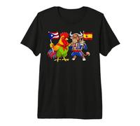 Puerto Rico Spain Flag Puerto Rican Roots Spanish Heritage Premium T-Shirt