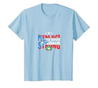 Puerto Rico Strong: Patriotic Coqui Frog Pride T-Shirt, Kids, Baby Blue, 6 Years