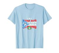 Puerto Rico Strong: Patriotic Coqui Frog Pride T-Shirt, Men, Baby Blue, M