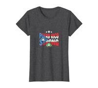 Puerto Rico Strong: Patriotic Coqui Frog Pride T-Shirt, Women, Dark Heather Grey, XXL