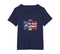 Puerto Rico Strong: Patriotic Coqui Frog Pride T-Shirt, Women's Plus, Navy, 3X