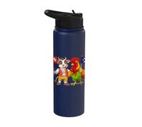 Puerto Rico Switzerland Flag Puerto Rican Swiss Roots Stainless Steel Insulated Water Bottle