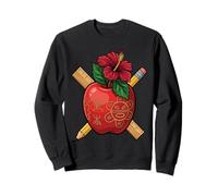 Puerto Rico Teacher Taino Apple Sol de Jayuya Flower Sweatshirt