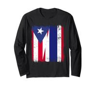 Puerto Rico Thailand Half Flag Puerto Rican Thai Roots Long Sleeve T-Shirt