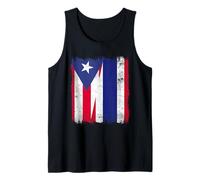 Puerto Rico Thailand Half Flag Puerto Rican Thai Roots Tank Top