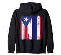 Puerto Rico Thailand Half Flag Puerto Rican Thai Roots Zip Hoodie