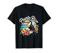 Puerto Rico Toucan Beach Sunset Vacation Design T-Shirt