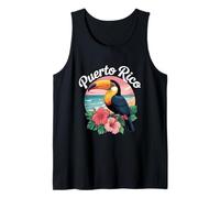 Puerto Rico Toucan Bird Tropical Sunset Design Tank Top