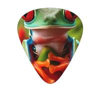 Puerto-Rico-Tree-Frog 12 Pack Guitar Picks With 3 Thicknesses And Storage Box, Abs Plectrums For Electric Bass Guitar Players