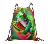 Puerto Rico Tree Frog Cinch Sack Pack Versatile Sports Backpack Portable String Bag For Women Picnic Trainer 36X42Cm